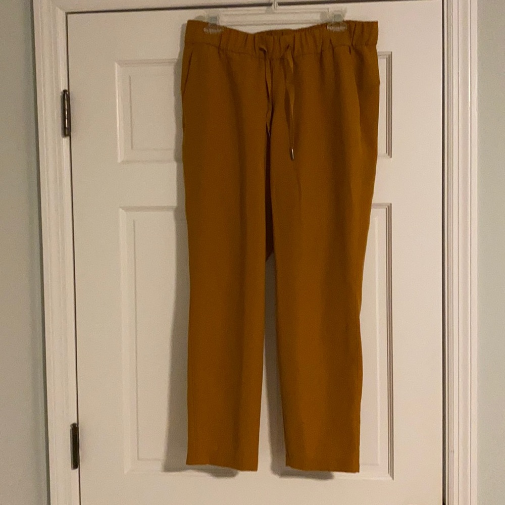 Lululemon dark yellow pants, Fall 2019